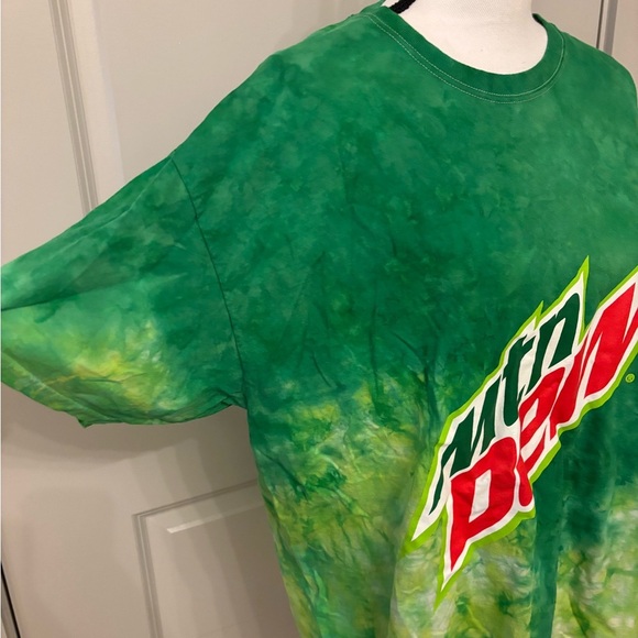 Unisex Mtn. Dew green tie-dye classic tee size XL - Picture 6 of 11